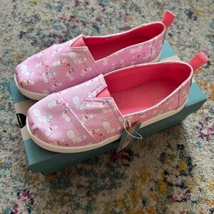 Toms Alpargata Veiled Rose Oodles of Poodles NEW size youth 3